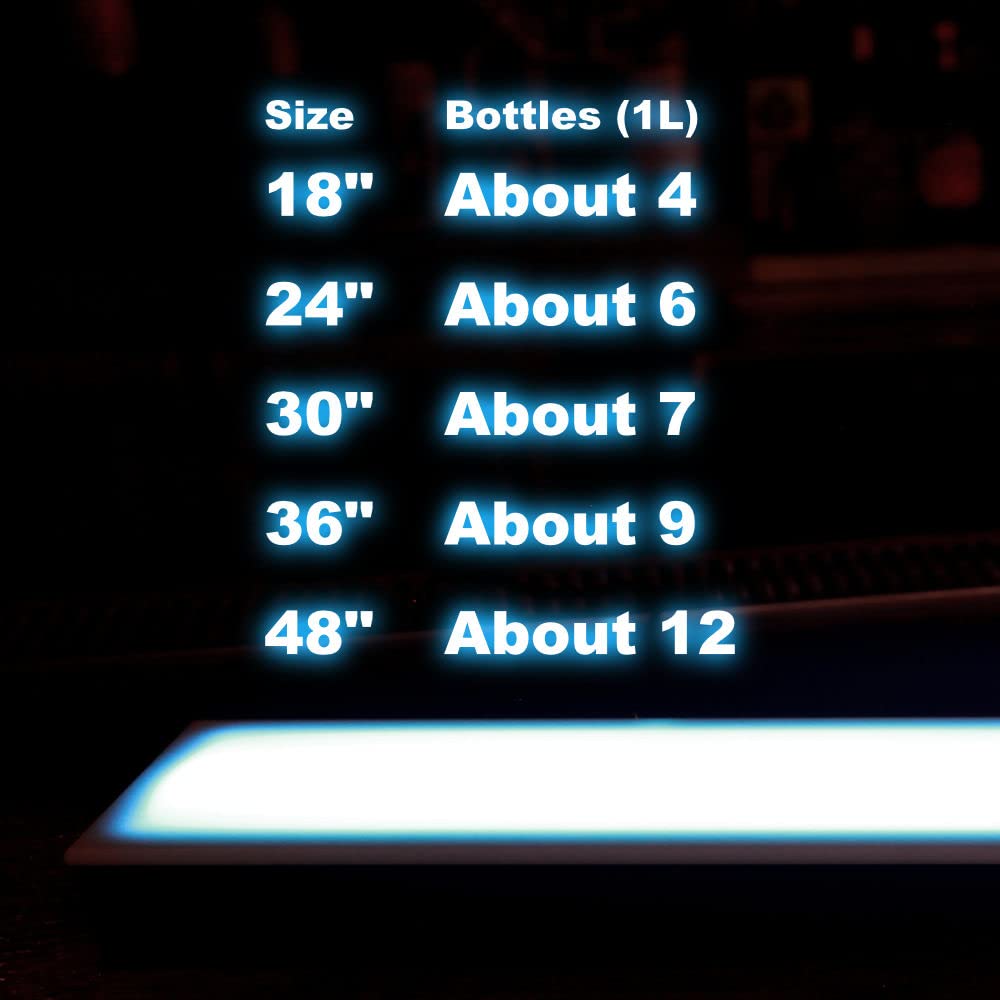 BARCONIC Estante de exhibición LED para botellas de licor, perfil bajo, 1 nivel (escalón), 30 pulgadas