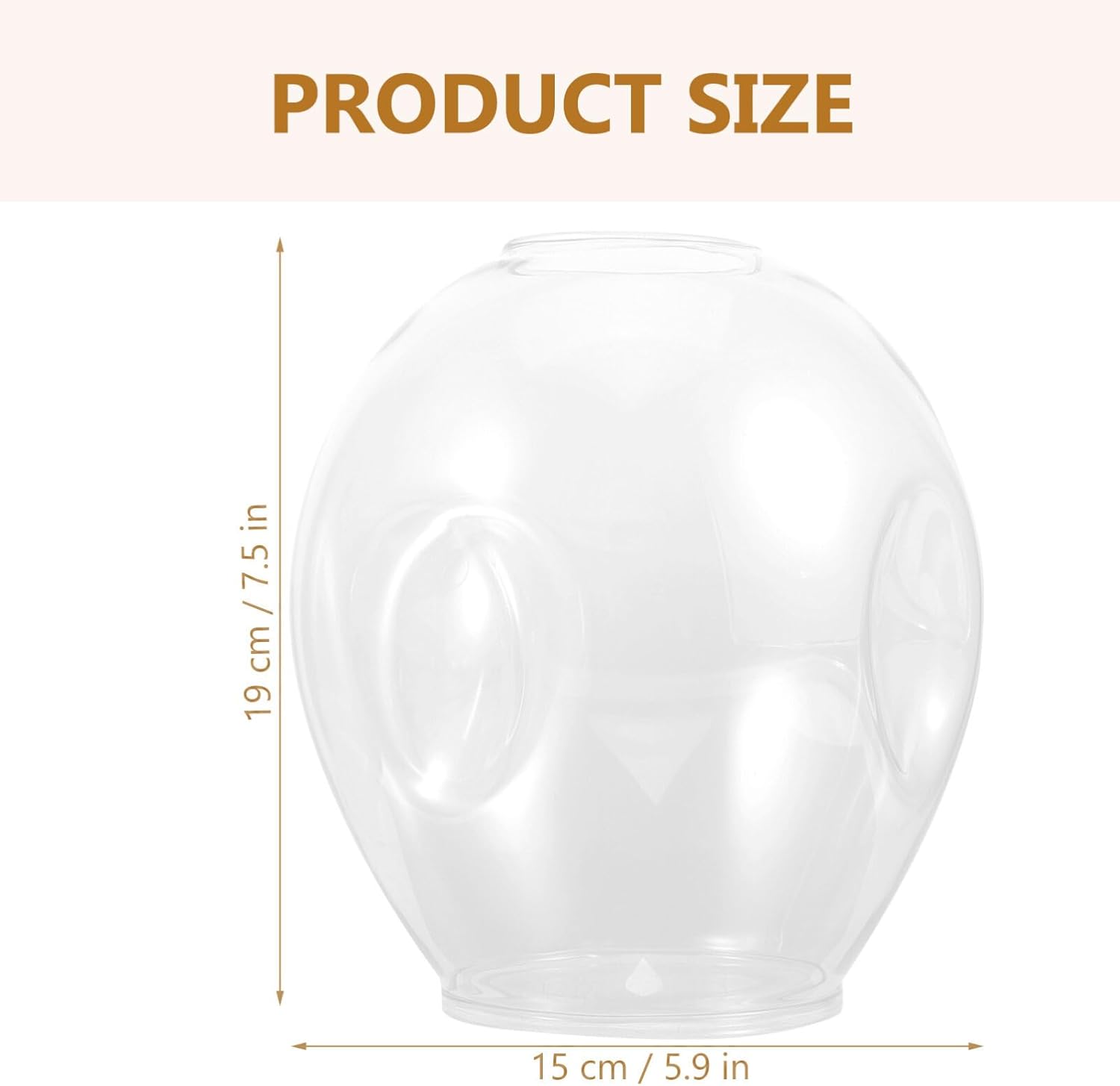 Beaupretty Pantalla de lámpara de pared Pantalla de globo de vidrio Pantalla de lámpara de repuesto de lámpara de vidrio Lámpara de vidrio Post