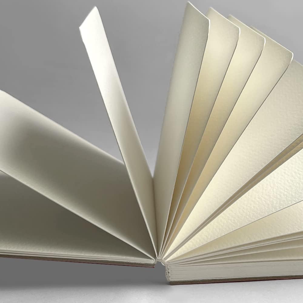 Cuadrado de 3.9 x 3.9 pulgadas, 10.58 ozm, cuaderno de papel de acuarela portátil de 60 pgs (30 hojas delanteras y traseras 2 texturas) tamaño de