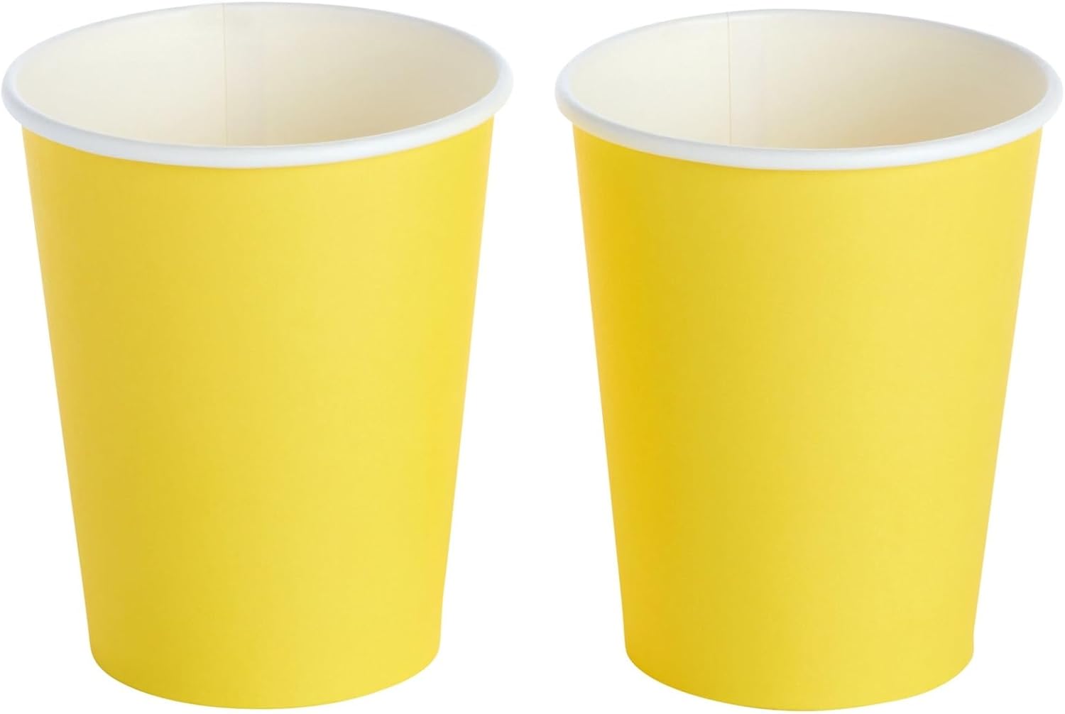 72 piezas de suministros de fiesta con platos de papel, tazas y servilletas para decoraciones de cumpleaños (sirve 24) (amarillo)