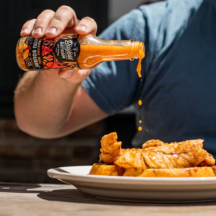 Bayou Gotham BAYOU BOURRE Louisiana Boil – Cayena, ajo, cebolla, apio, cítricos, maíz amarillo y papas rojas – Vegano, sin gluten, bajo en sodio –