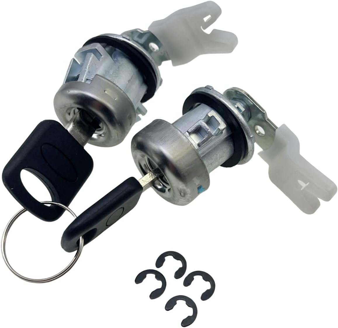Cilindro de cerradura de puerta y juego de llaves 7C3Z1521990A Compatible con F-150 1996-1909 F-250 1997-1909 F-350 Explorer Expedition Navigator