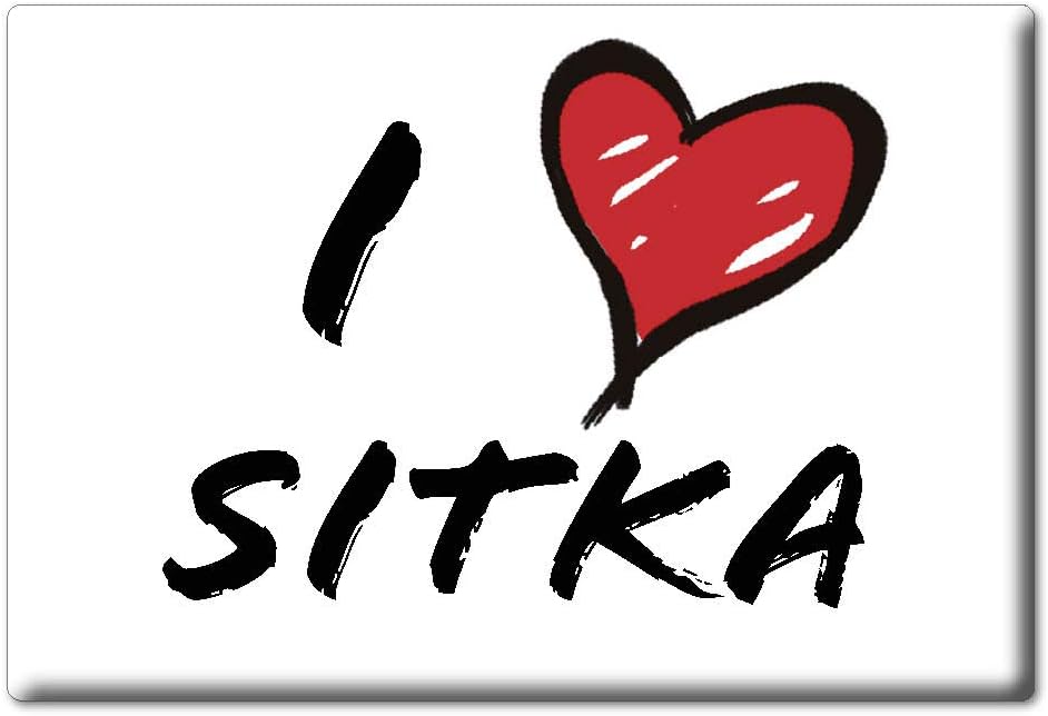 SITKA IMÁN DE FRIGORÍFICO ALASKA (AK) IMANES USA SOUVENIR I LOVE GIFT (Var. INFORMAL)