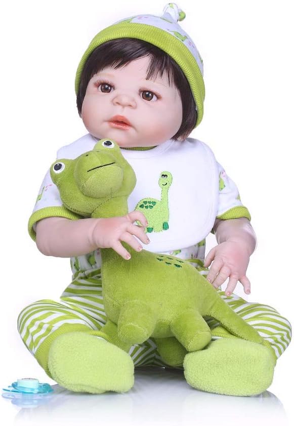 6 piezas de muñecas de bebé Babyfere Reborn ropa de dinosaurio verde para muñecas Reborn de 20 a 22 pulgadas