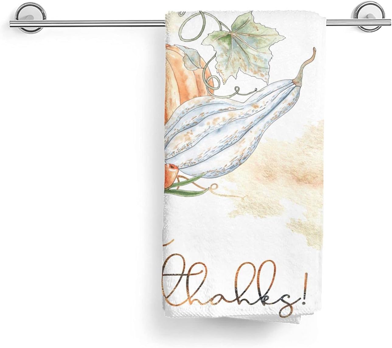 Toalla de mano con diseño de calabaza, casa de campo, Acción de Gracias, toalla de baño, 27.5 x 15.7 pulgadas, microfibra de secado rápido, suave,