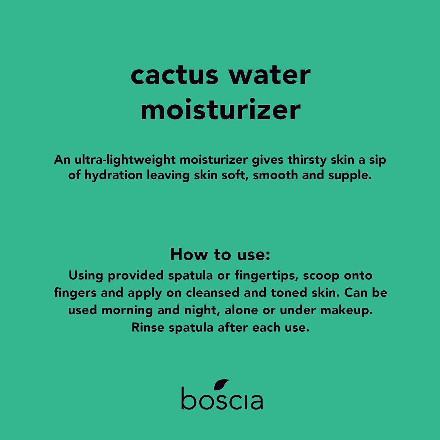 boscia Hidratante de agua de cactus Vegano libre de crueldad cuidado de la piel natural y limpio Crema hidratante facial diaria de gel de cactus y aloe vera 161 onzas líquidas - Imagen 4