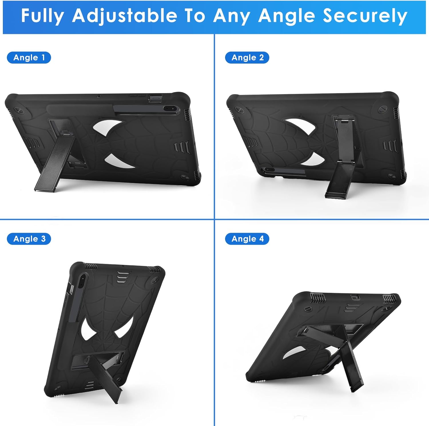 DETUOSI Funda para tablet Samsung Galaxy Tab S7 FE 5G, S8 Plus, S7 Plus, 12.4 pulgadas, funda protectora resistente para niños con soporte plegable