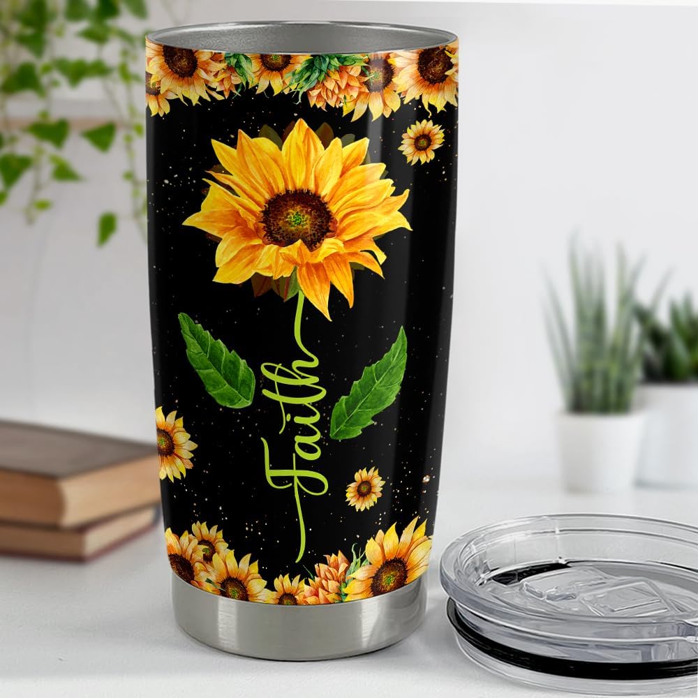 SANDJEST Vaso inspirador de 20 onzas, regalo cristiano, regalos inspiradores para mujeres, vasos con aislamiento de acero inoxidable motivacional,