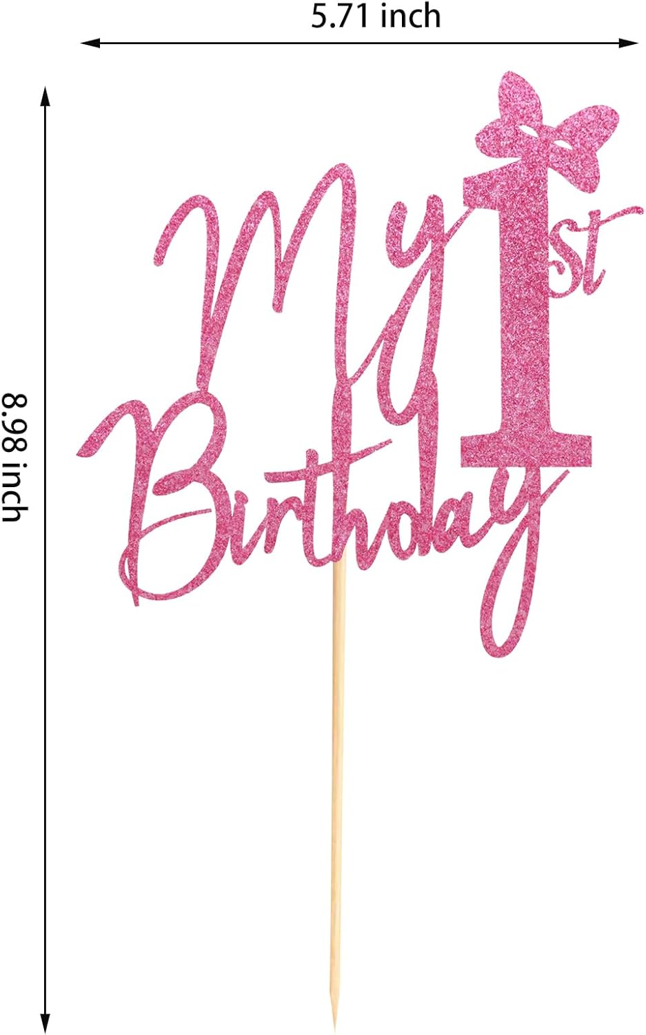 Arthsdite Decoración para pastel de primer cumpleaños, decoración de pastel de Miss Onederful, decoraciones de fiesta de primer cumpleaños para