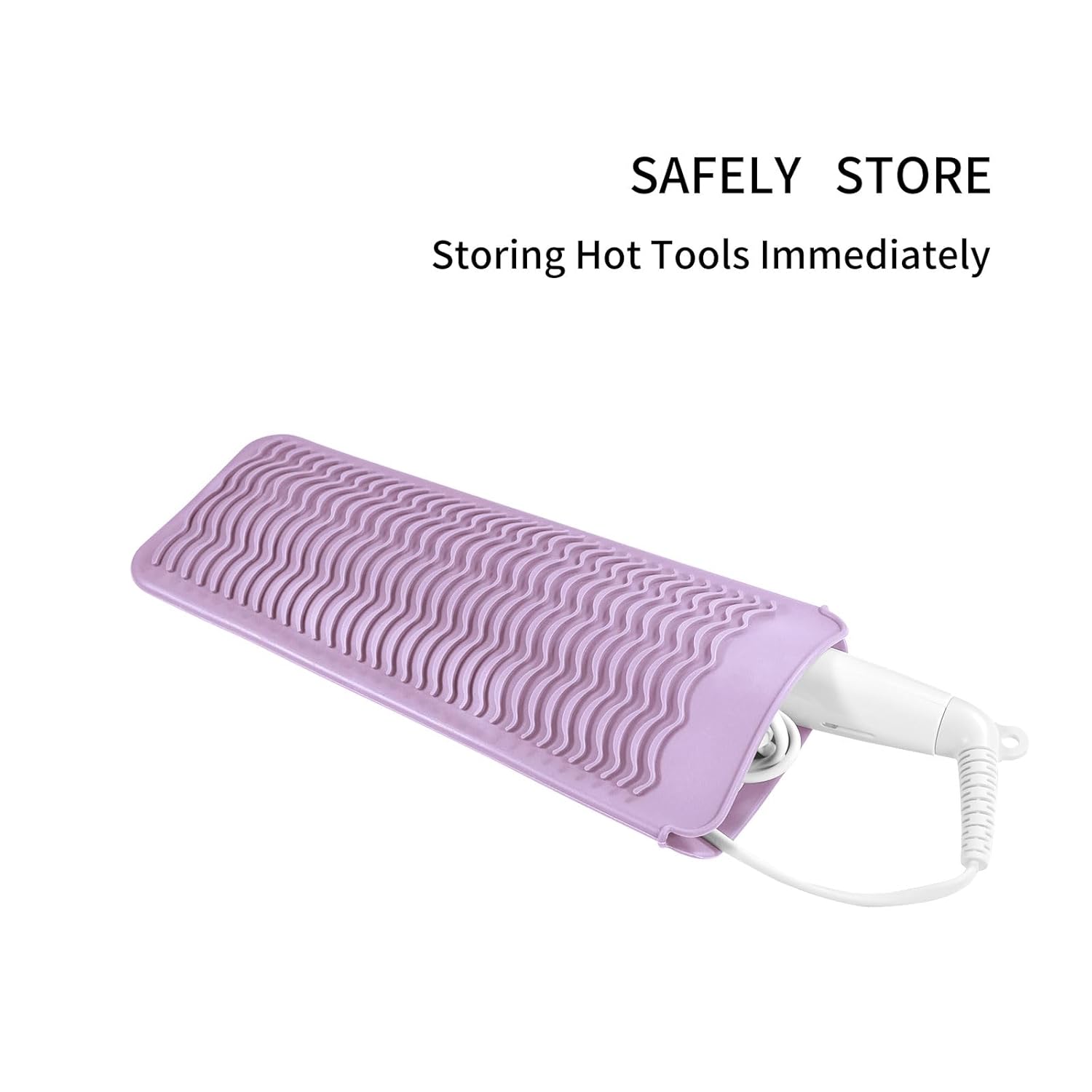 Bolsa de viaje de silicona resistente al calor para alisadora de cabello, plancha para prensar, rizador de pelo, varita rizadora de cabello, plancha