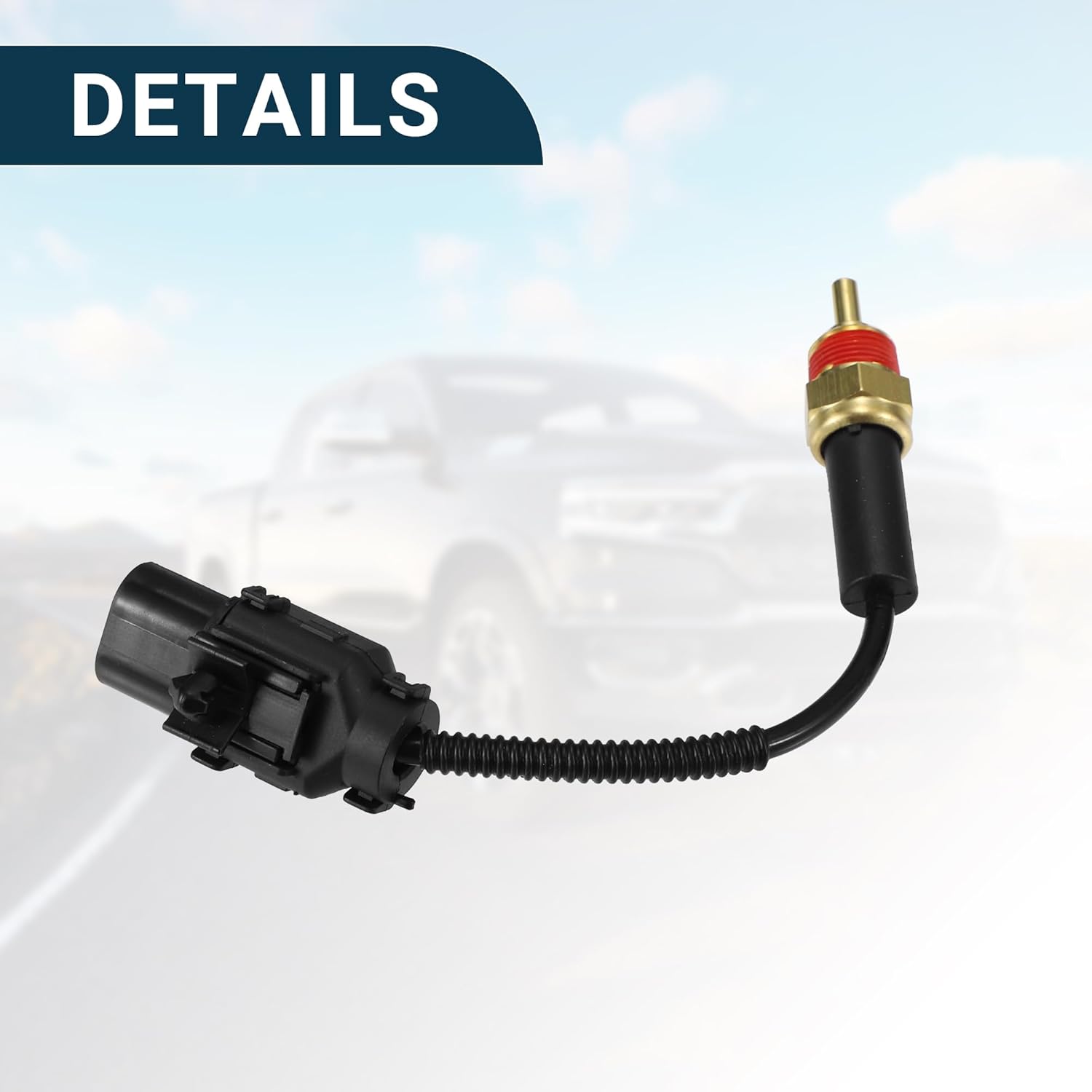 F FIERCE CYCLE Sensor de temperatura del refrigerante para Kia Spectra Durable No.39230-26600 Sensor de temperatura del agua del tono dorado interno