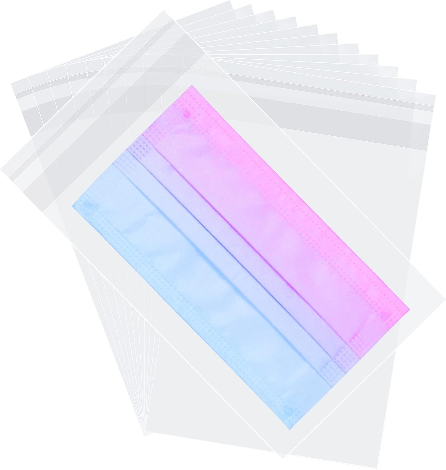 300 bolsas de polietileno transparente, 5 x 7, bolsas de plástico OPP autosellantes para panadería, galletas, Navidad, Halloween, fiesta, regalo