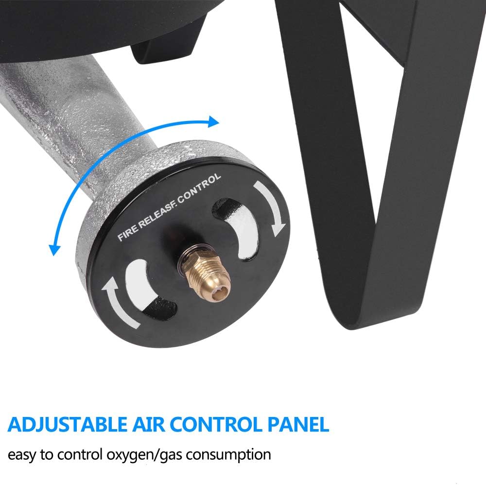 Quemador de propano para exteriores, estufa de propano de 200,000 BTU con regulador de 0-20 PSI, quemadores al aire libre para cocinar quemador de