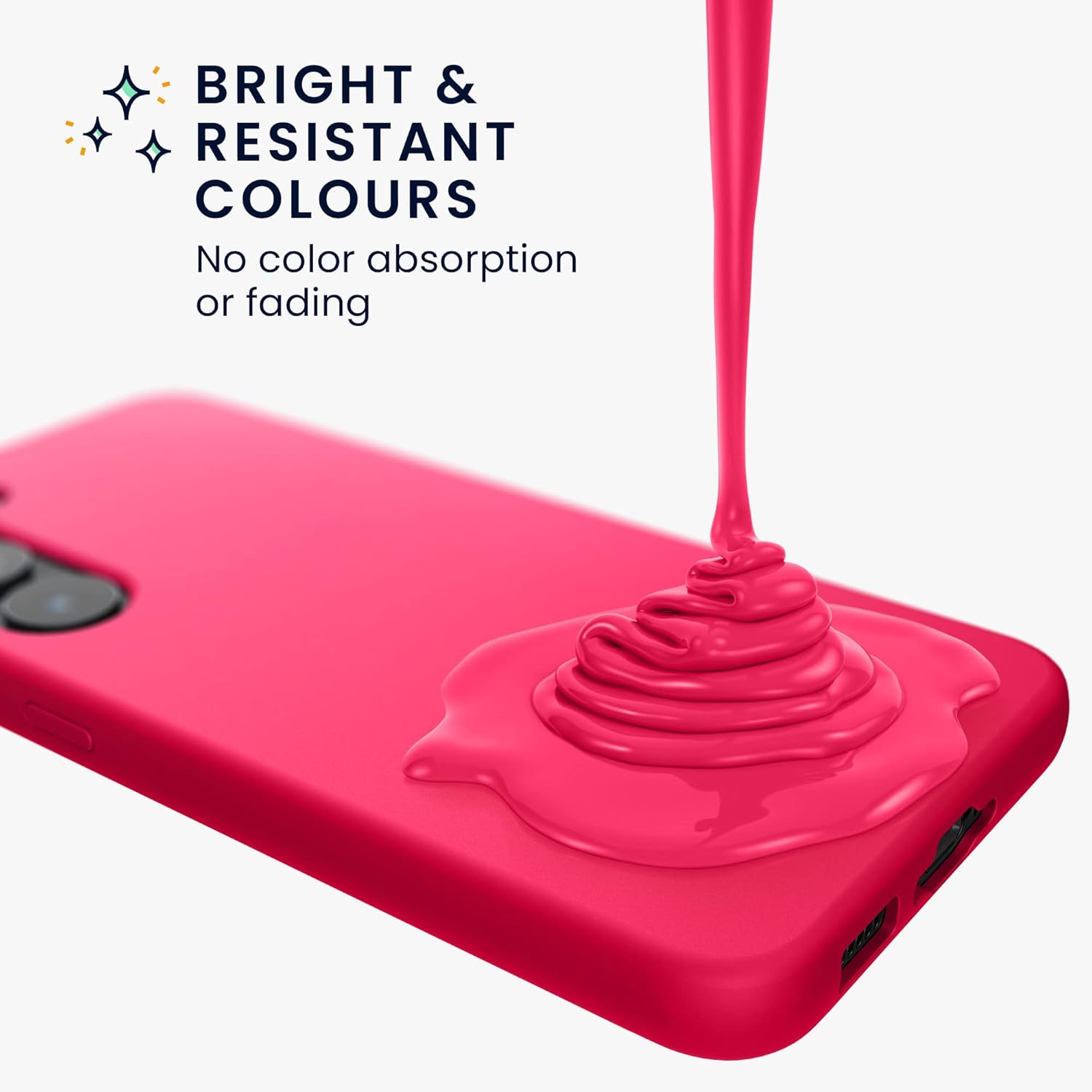 kwmobile Funda compatible con Galaxy S23 Ultra – Funda de silicona TPU – Funciona con carga inalámbrica – Rosa neón