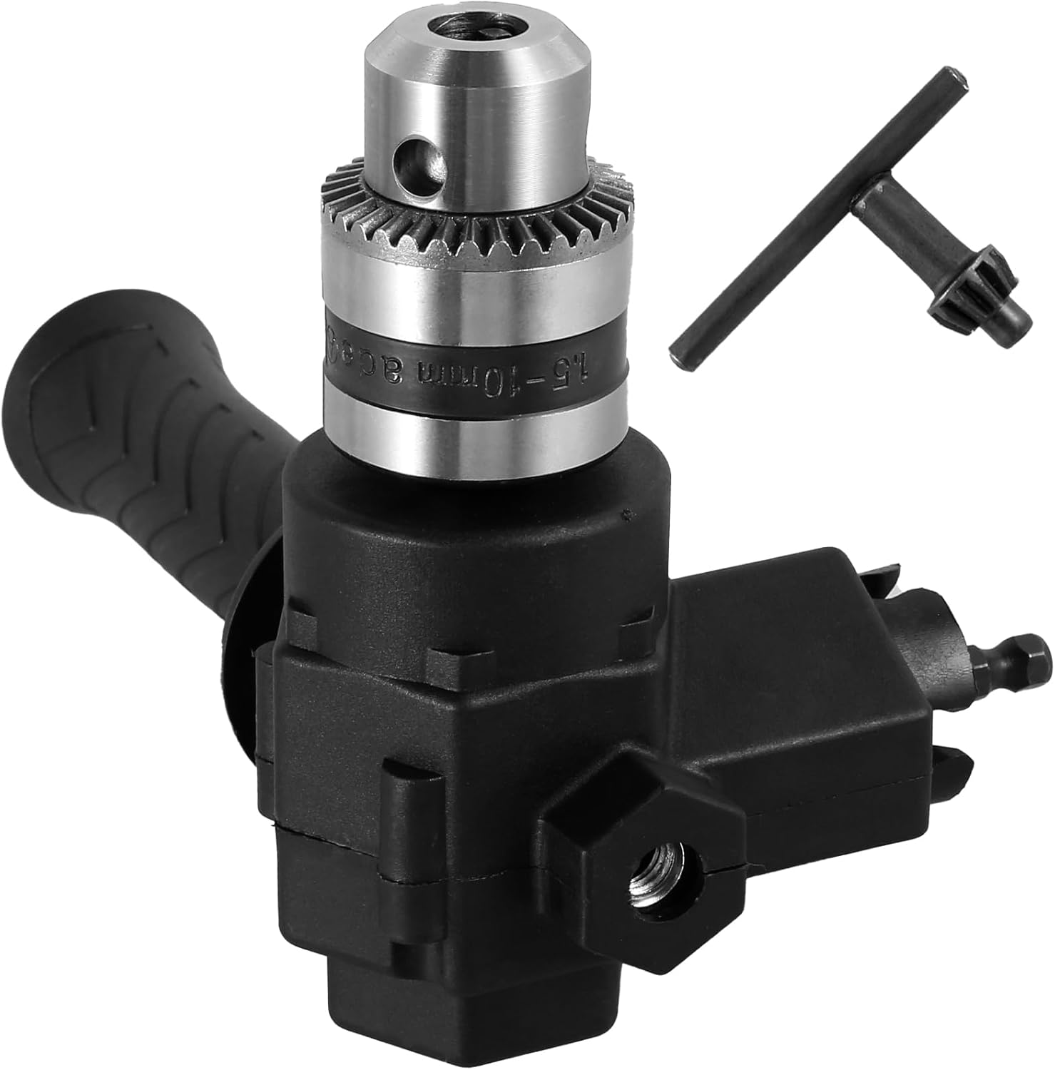 Accesorio de taladro de ángulo recto, Adaptador de taladro de ángulo recto de 90  de alto par, Adaptador de esquina de broca de metal de 90,
