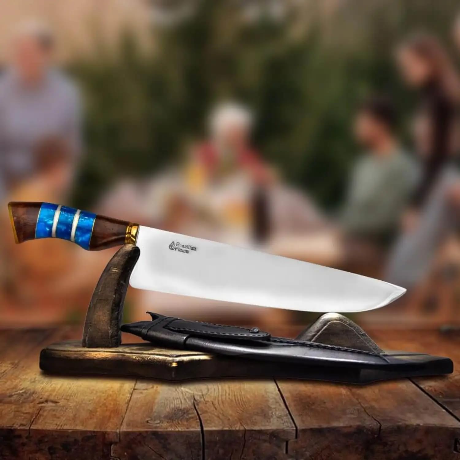 Brazilian Flame Cuchillo de chef – Picanha Blue 10″