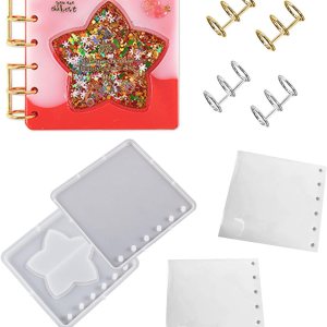 Kit de moldes de resina para cuadernos, moldes de resina epoxi de fundición de arena movediza para cuadernos, molde de silicona para cuaderno de Kit de moldes de resina para cuadernos, moldes de resina epoxi de fundición de arena movediza para cuadernos, molde de silicona para cuaderno de