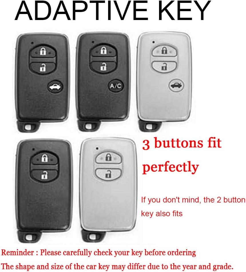 HIBEYO Para Toyota 86 Crown Mark X Camry Prius Wish Ractis Avensis Aqua IQ Vitz Land Cruiser Prado Key Fob Accesorios Cubierta de llave Smart Key
