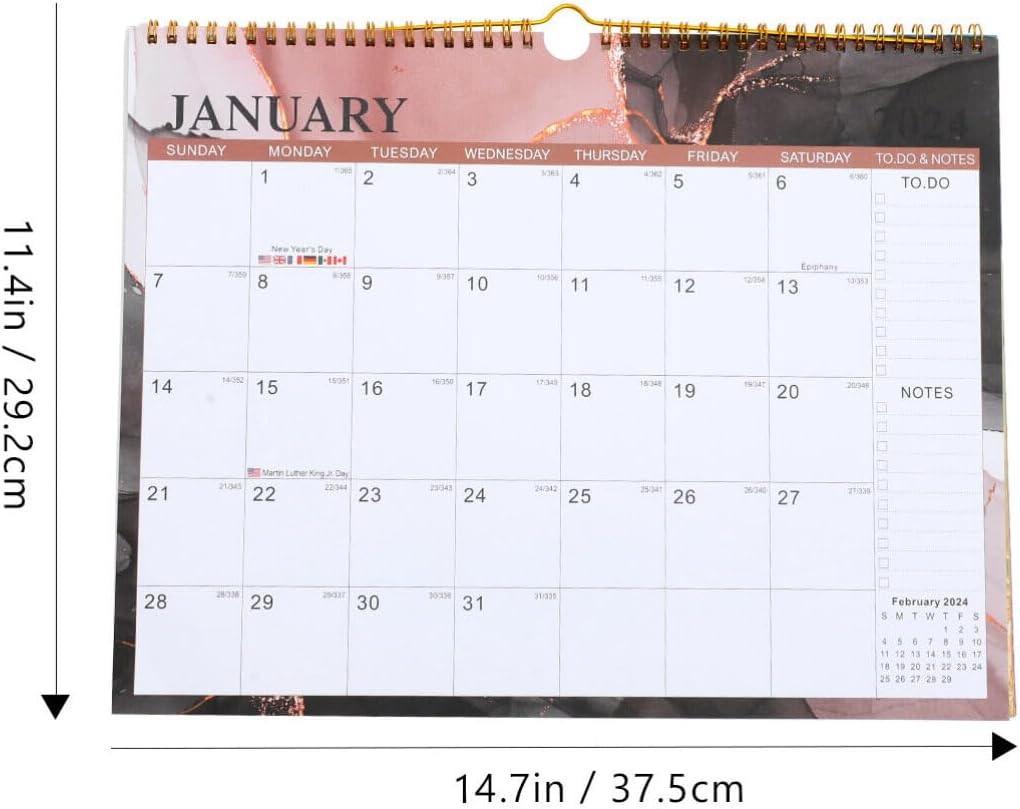 Calendario de escritorio 2024-2025, calendario de pared de enero de 2024 a junio de 2025, calendario de pared, calendario mensual, planificador de