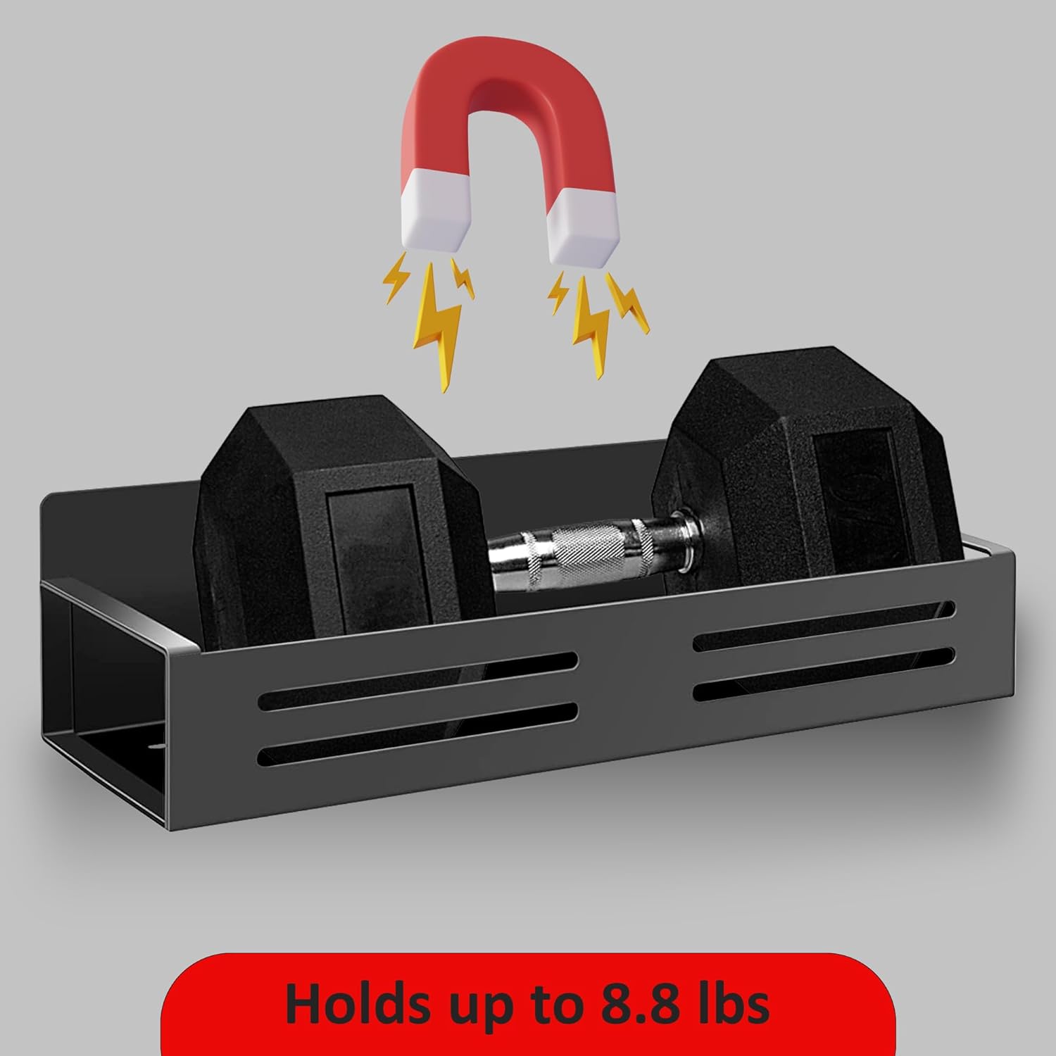 Paquete de 3 organizadores magnéticos para especias para refrigerador con 1 barra de ganchos, organizador magnético para refrigerador con soporte de