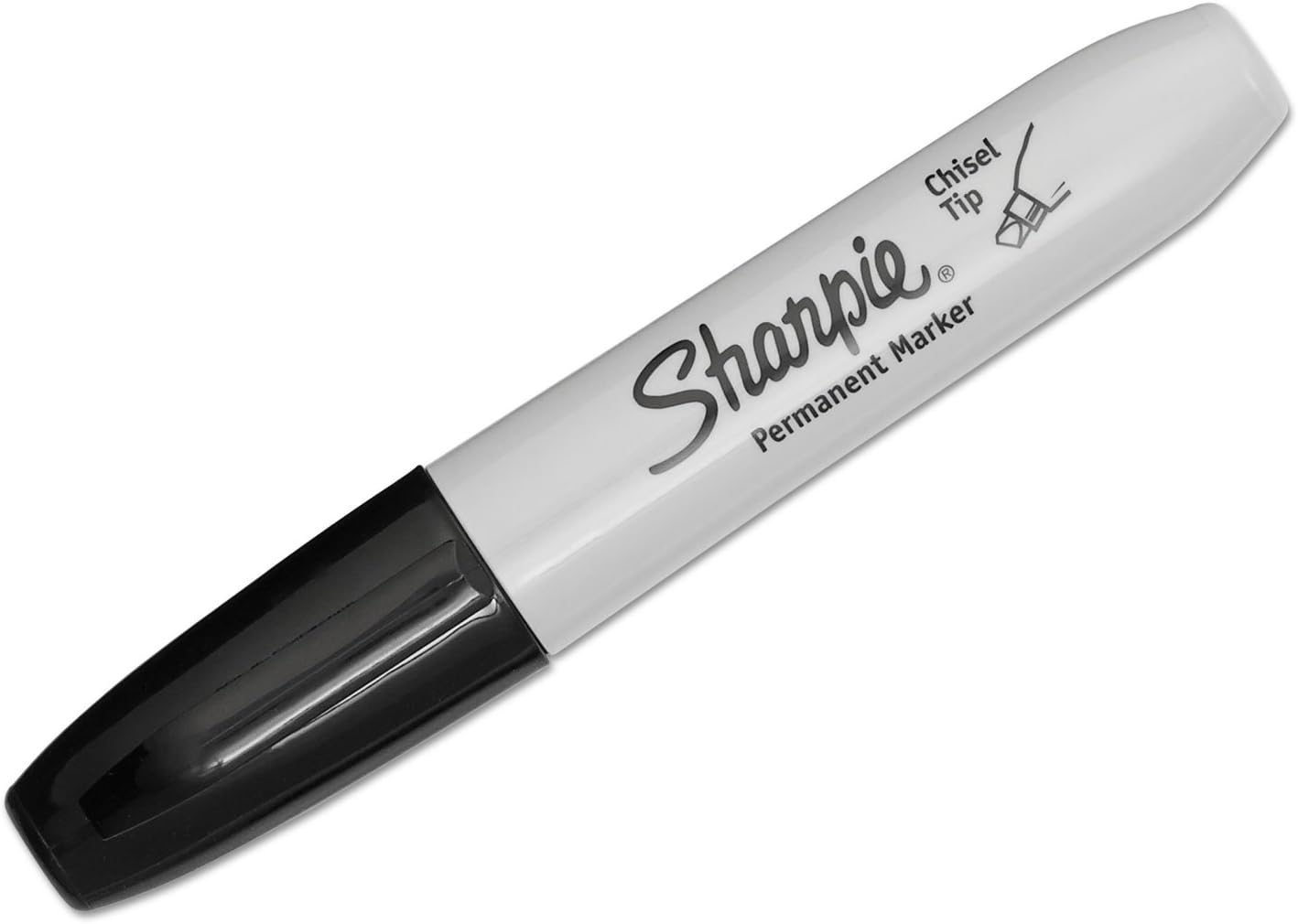 Sharpie 38201 Marcador Permanente 0.209 in Punta de cincel Negro Docena