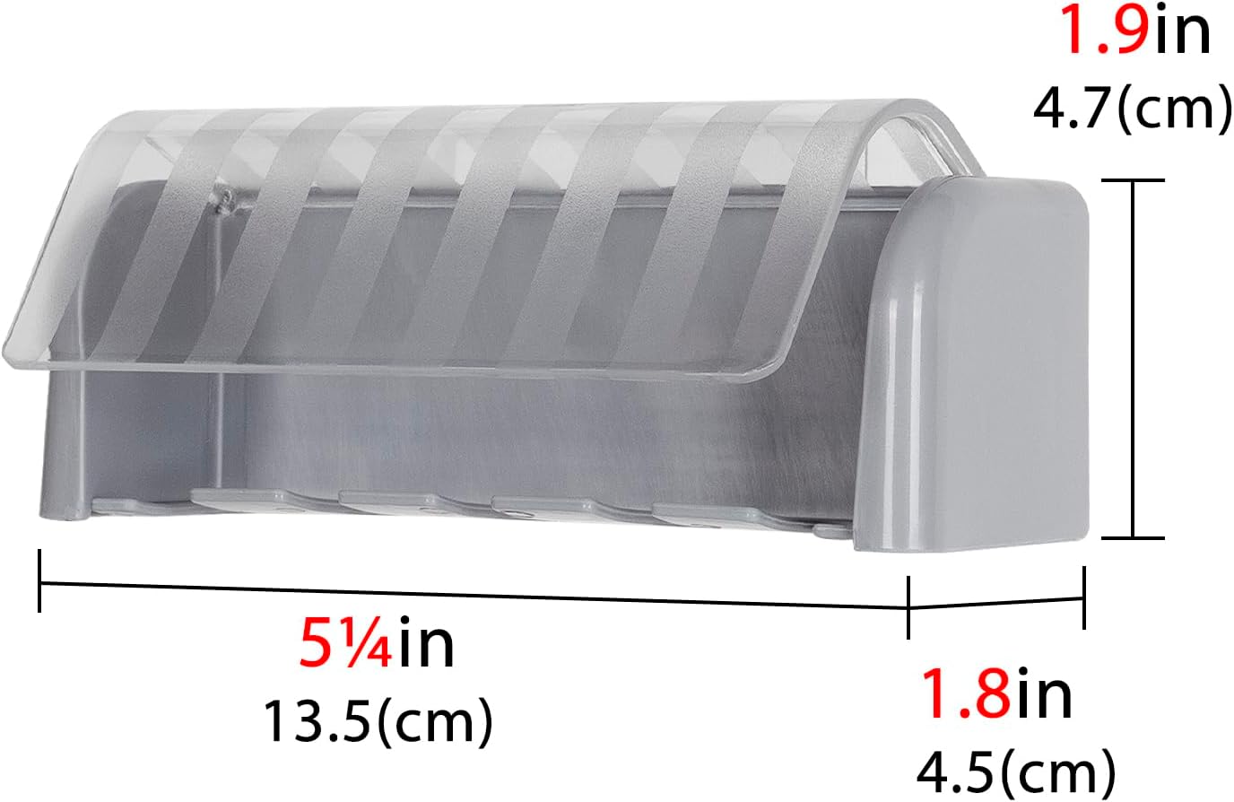 Soporte de pared para cepillos de dientes con 5 ranuras con tapa, organizador de almacenamiento de cepillos de dientes autoadhesivo para ducha,