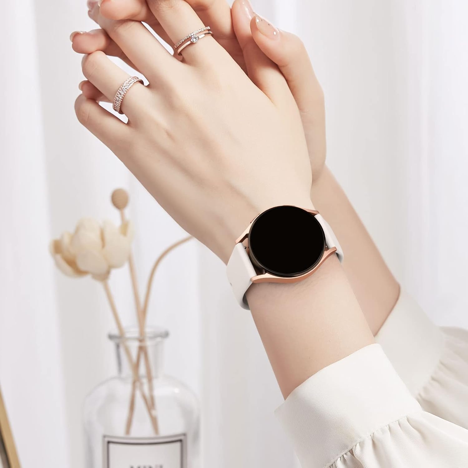 Paquete de 3 correas de silicona para Samsung Galaxy Watch 6 de 1.575 pulgadas, 1.732 pulgadas, Galaxy Watch 6, bandas clásicas de 1.615 pulgadas,