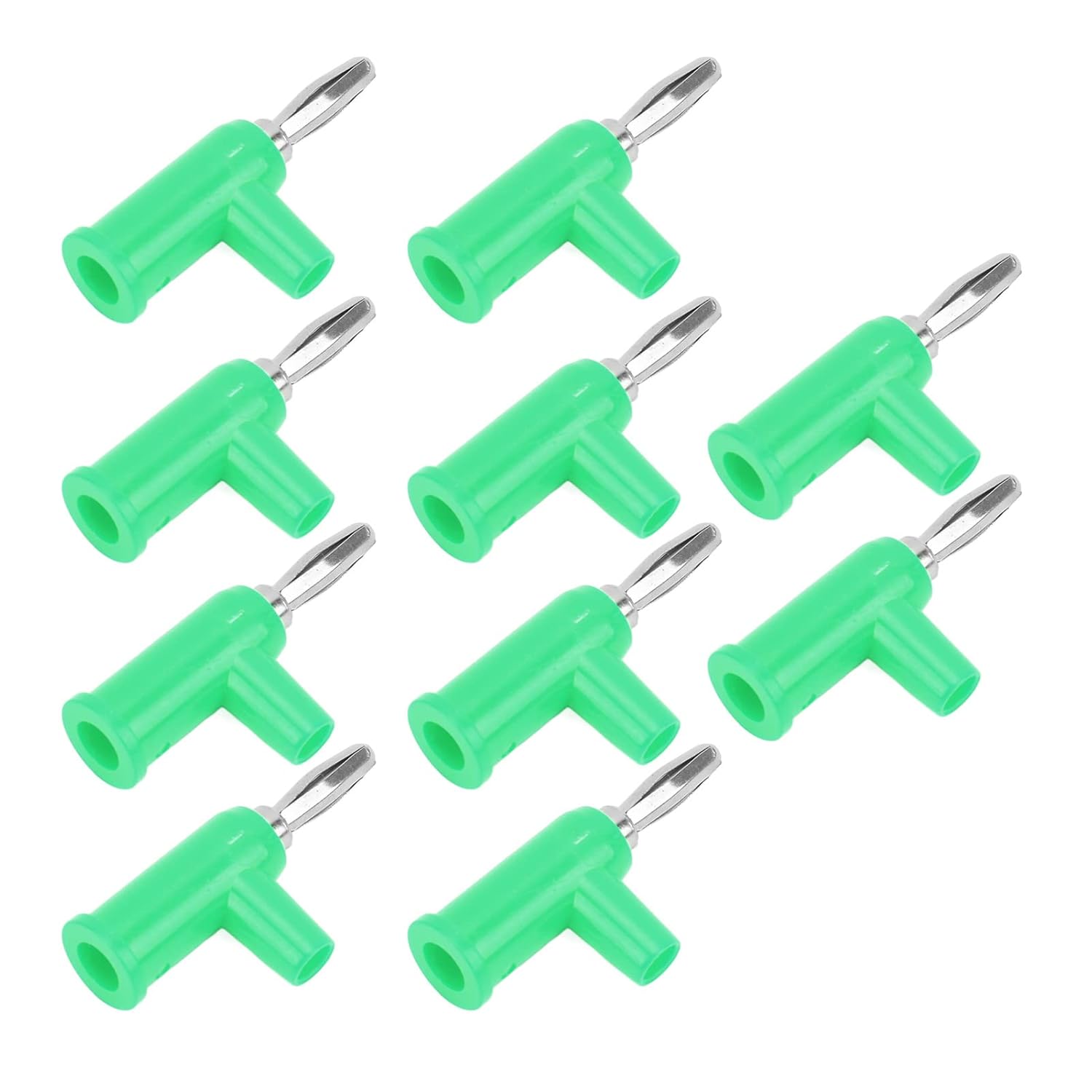 10 conectores apilables tipo banana de 0.2 pulgadas, latón sin soldadura, tamaño estándar, apilable, para accesorios de seguridad, 10 unidades