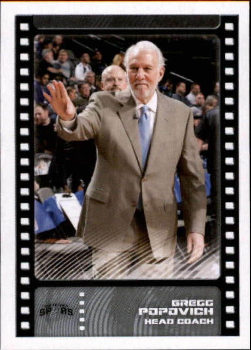2019-20 Panini Basketball Stickers #474 Gregg Popovich Head Coach San Antonio Spurs Official NBA Sticker Collection Album Peelable Card (Paper thin