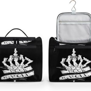 Halloween Skulls Pattern Toiletry Bag for Women Travel Makeup Organizer with Hanging Hook Traveling Cosmetic Bags for Toiletries Accessories Halloween Skulls Pattern Toiletry Bag for Women Travel Makeup Organizer with Hanging Hook Traveling Cosmetic Bags for Toiletries Accessories