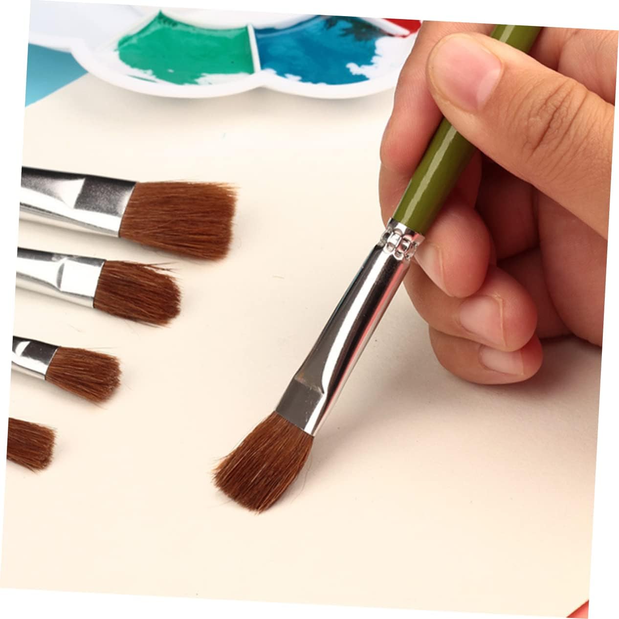 CORHAD Pinceles de pintura de acuarela, pincel pequeño, pincel acrílico, pinceles de pintura al óleo, pincel de acuarela, pincel de acuarela de pelo