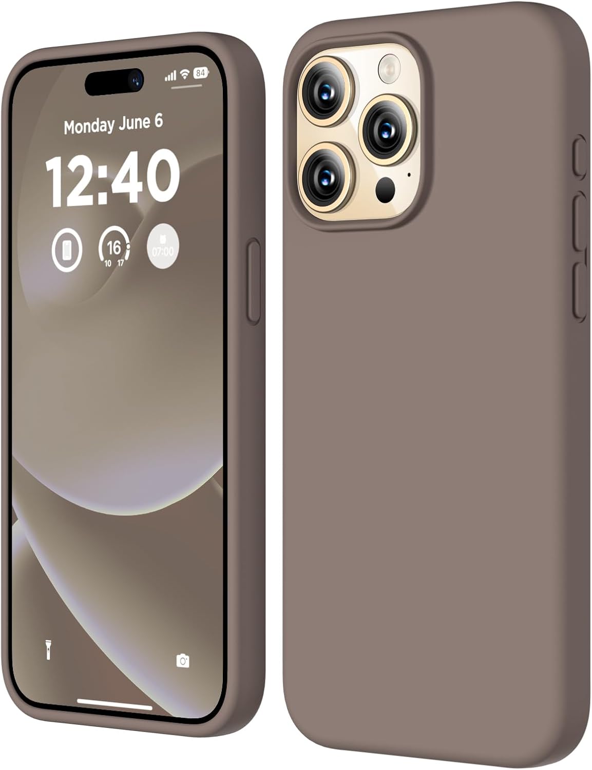 Compatible con iPhone 15 Pro Max, funda de silicona líquida, cuerpo completo, funda protectora a prueba de golpes, delgada funda para teléfono con