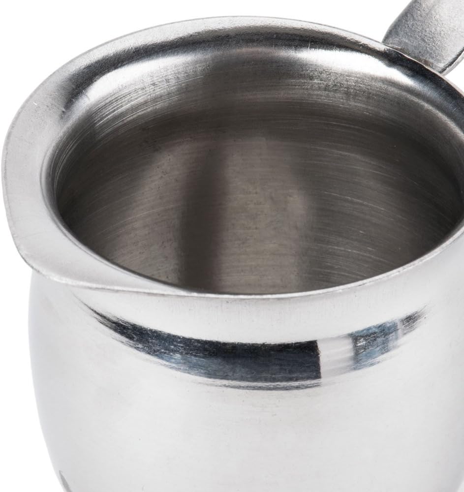 Crema de campana de acero inoxidable de 3 onzas, 3.0 fl oz. jarra de crema para servir en forma de campana