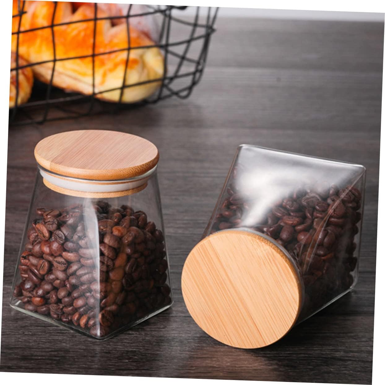 YARNOW Recipientes de alimentos Recipiente de vidrio con tapa Recipiente de sellado de vidrio Contenedores de vidrio Tarros de vidrio con tapas
