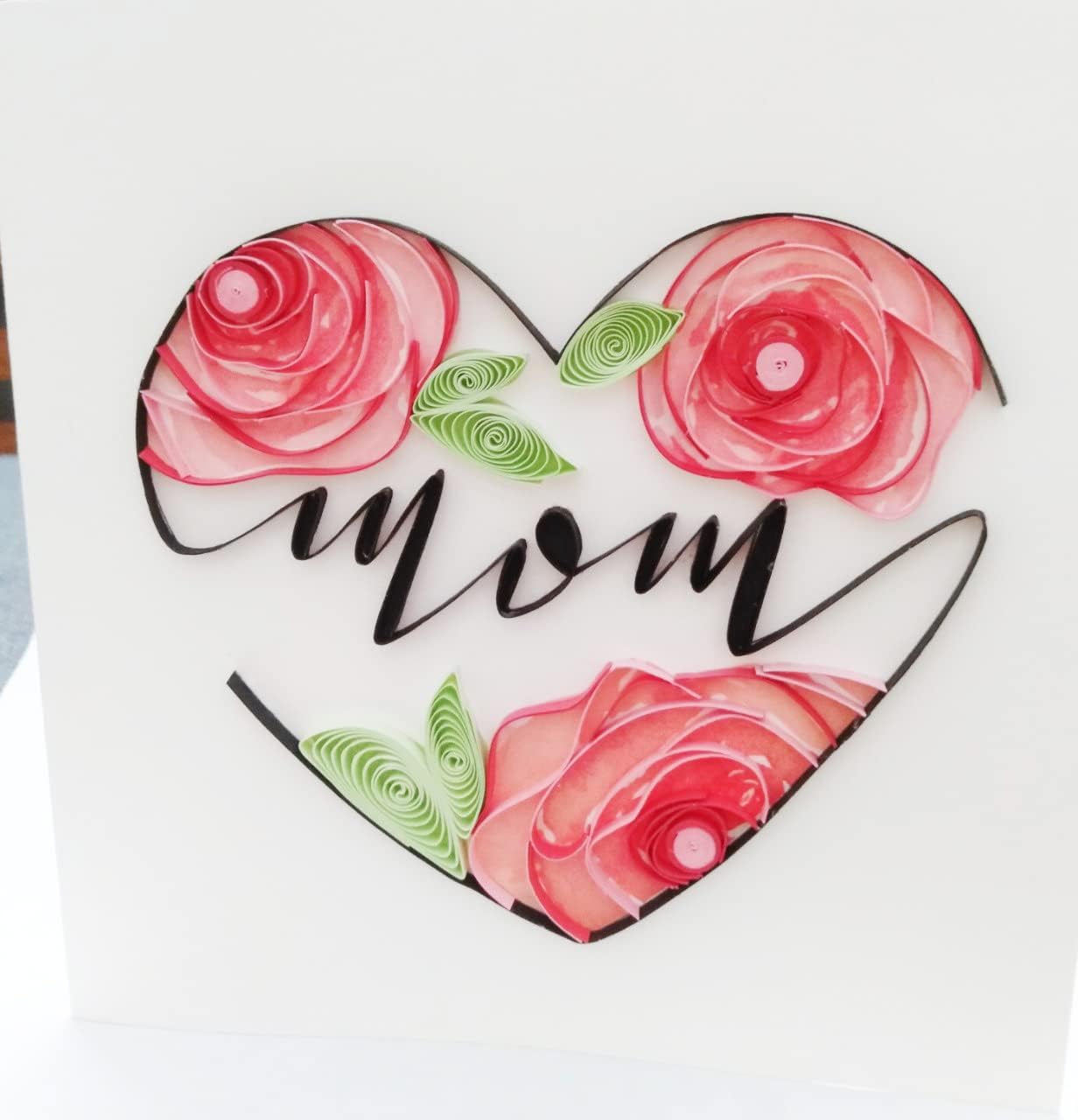 sdfsdf Tarjeta de felicitación de cisnes para el día de la madre, tarjeta de flores florales, tarjeta de agradecimiento, tarjeta de felicitación 3D