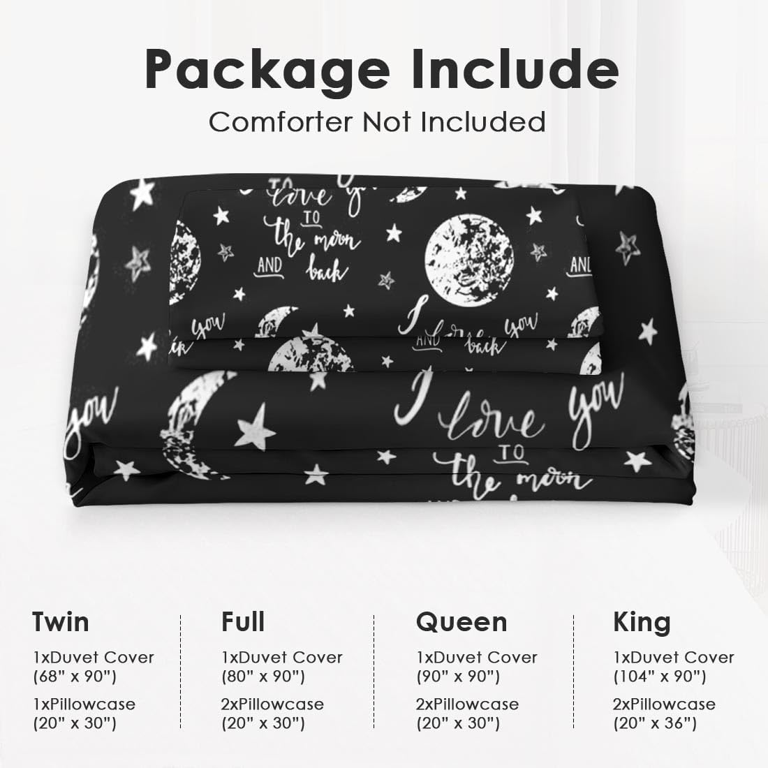Funda de edredón tamaño King, juego de ropa de cama con cierre de cremallera para niños y adultos, funda de edredón de San Valentín con 2 fundas de