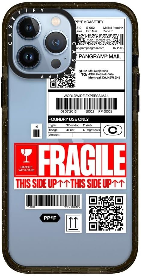 CASETiFY Impact – Funda para iPhone 13 Pro Max (protección contra caídas de 6.6 pies), PP-0008, color negro transparente