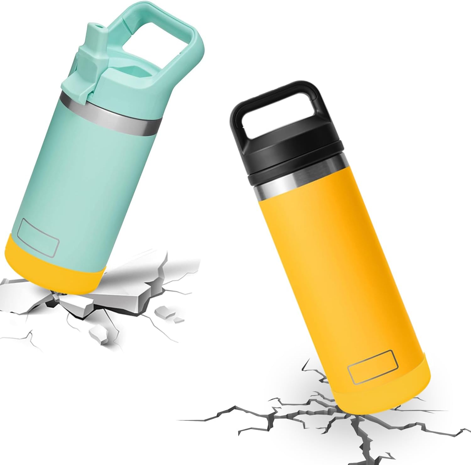Funda de silicona para botas YETI Rambler Jr de 12 onzas y Rambler de 12 onzas y 18 onzas, protección más segura para botella YETI Rambler  Apto