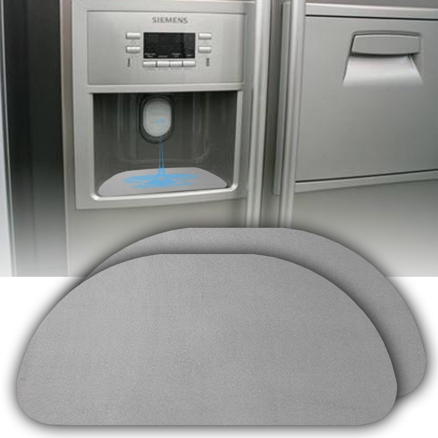 Recogedor de goteo para refrigerador para dispensador de agua de refrigerador, bandeja absorbente de goteo, almohadilla absorbente para goteo de