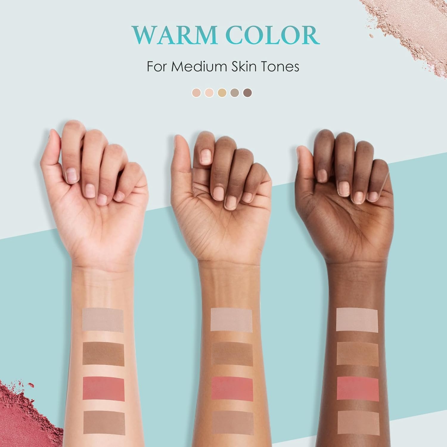 Color Nymph Paleta de contorno de sombra de ojos paleta de maquillaje facial para adolescentes principiantes juego de maquillaje incluido
