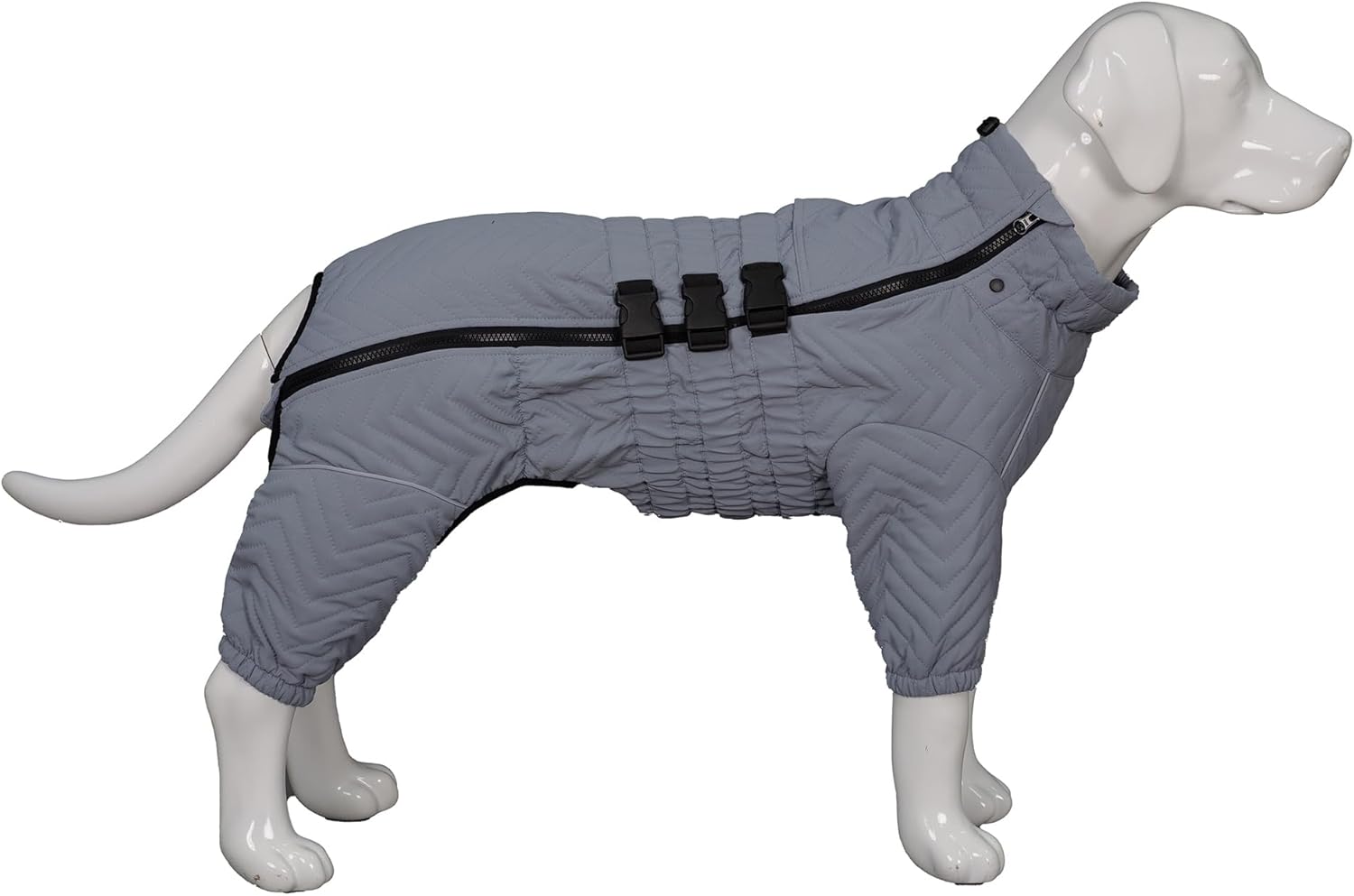 Abrigo cálido para perro, chaleco de doble capa para perro, 4 patas cubiertas, resistente al viento, impermeable, reflectante, chaleco cálido para