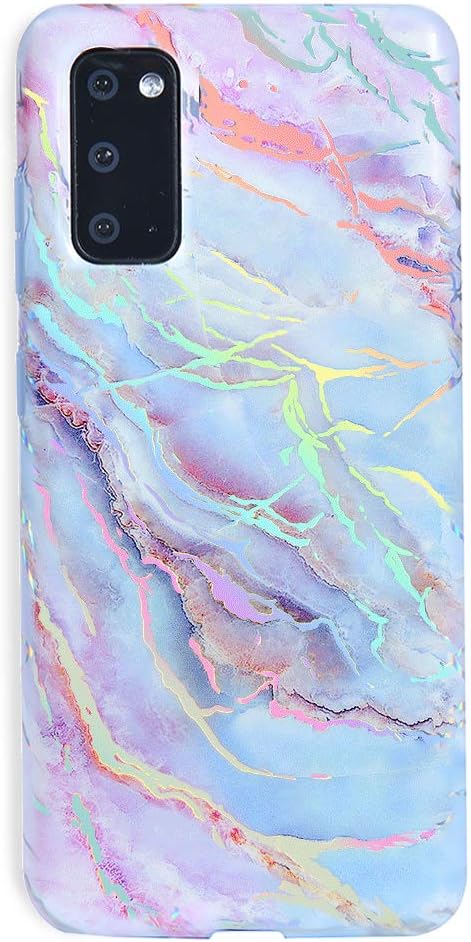 Velvet Caviar Funda compatible con Samsung Galaxy S20+ Plus con diseño de mármol, bonitas fundas protectoras para mujeres y niñas (holográfico rosa