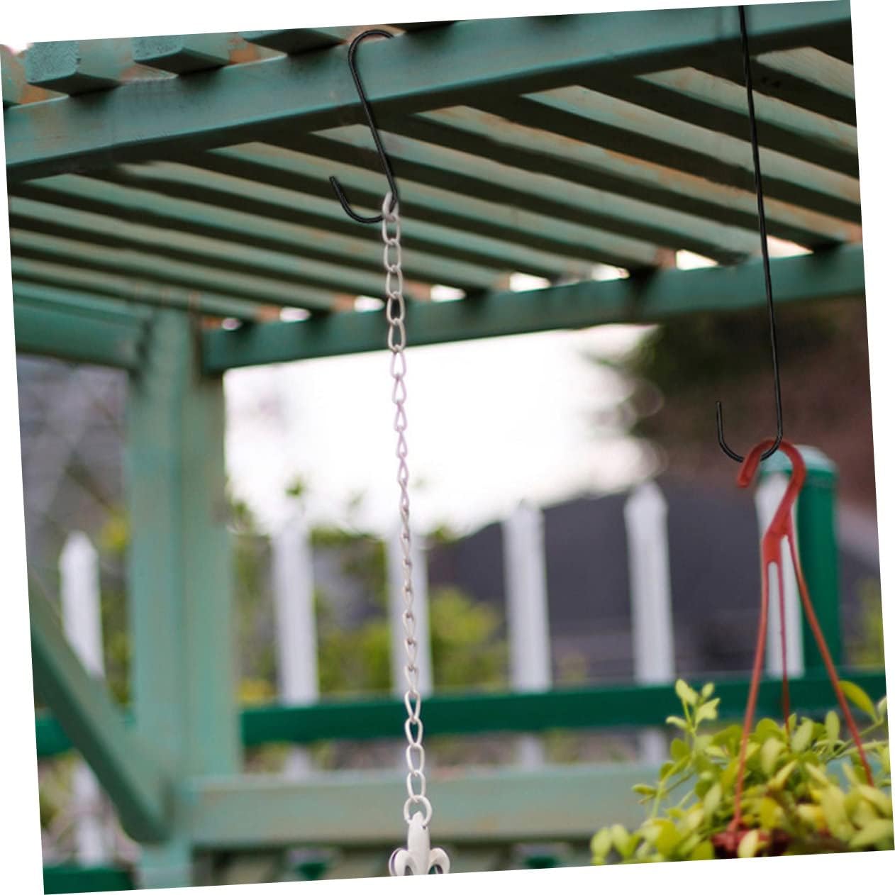 GANAZONO 5 ganchos de jardín para ventana, comederos de pájaros para exteriores, perchas de metal resistentes, macetas para plantas al aire libre,