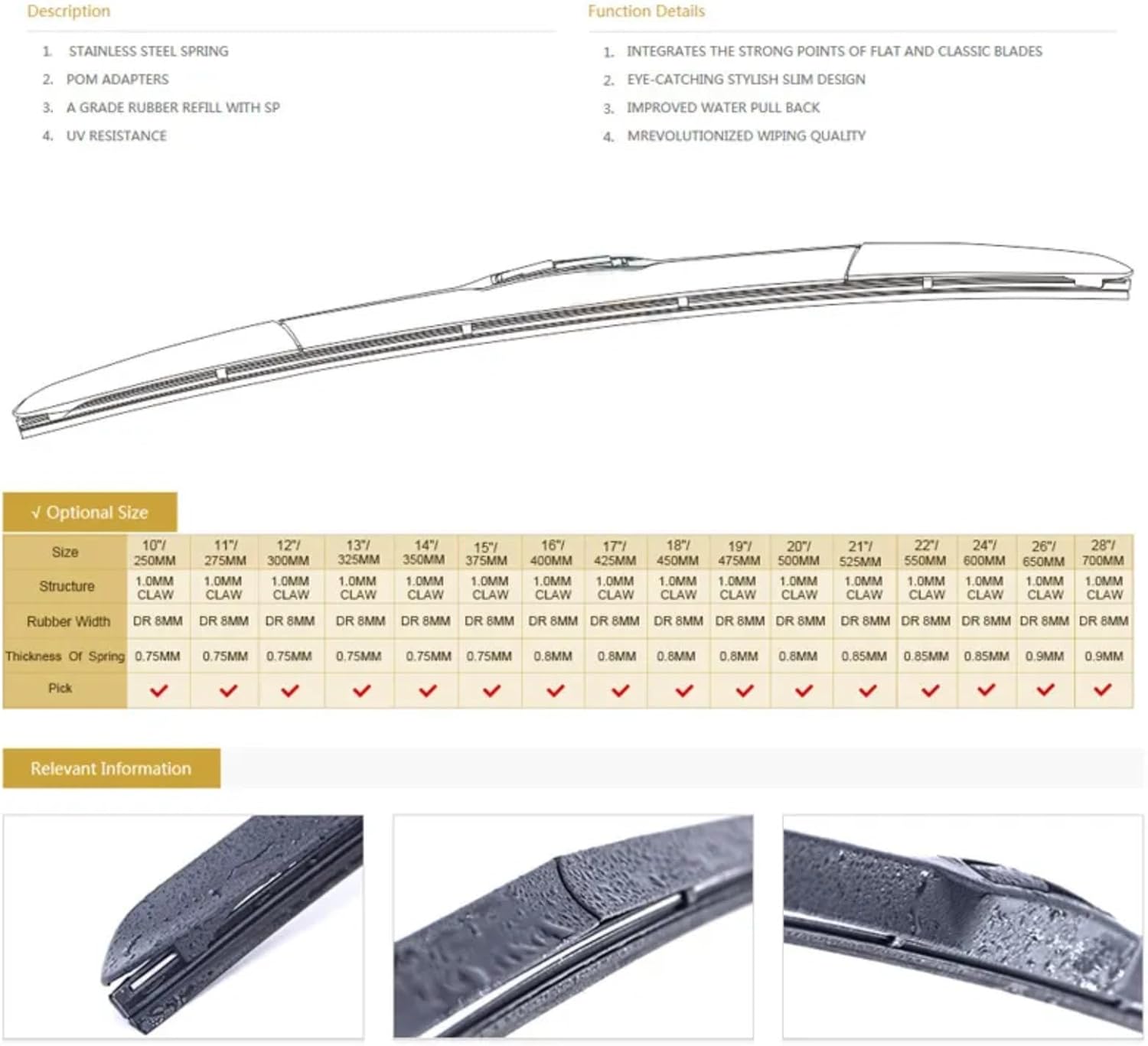 Wiper Front Hybrid Wiper Blades For Mazda 2 Mazda2 Demio DJ DL 2014-2023 Windshield Windscreen Window Brushes 22″+17″