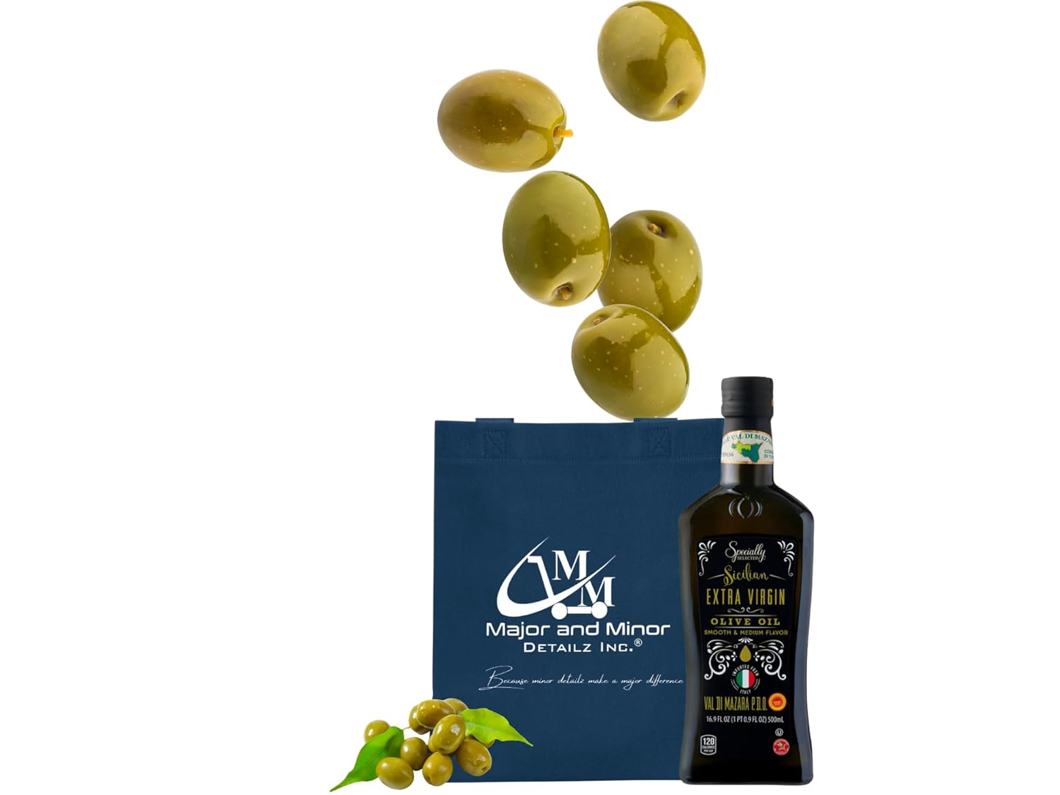 Aceite de oliva virgen extra siciliano, 16.9  Aceites de cocina especialmente seleccionados con bolsa ecológica  Sabor medio suave con aceitunas sin
