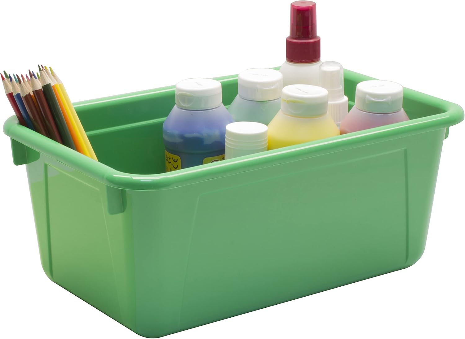 Storex – Cubos pequeños de almacenamiento, paquete de 5, de 12.2 x 7.8 x 5.1 pulgadas, color verde, (62417U05C)