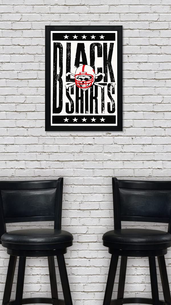 Nebraska Cornhuskers Gift – Blackshirts Letterpess Poster – Officially Licensed Art Print – 13×19″ – Husker Gift (No Frame)