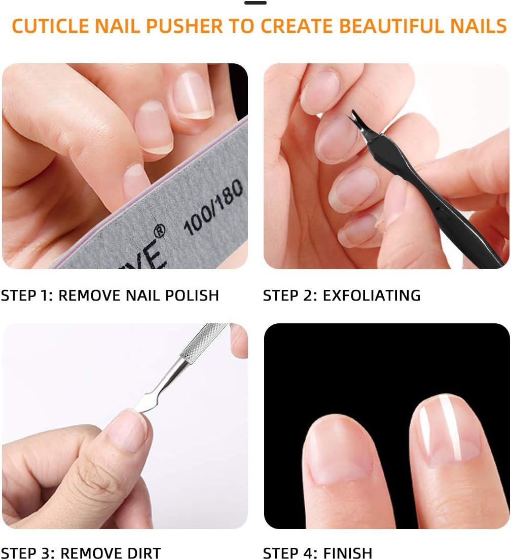 Juego de limas de uñas profesional de manicura y pedicura, limas de uñas de doble cara, kit de aseo de tablero de esmeril, kit de manicura de salón