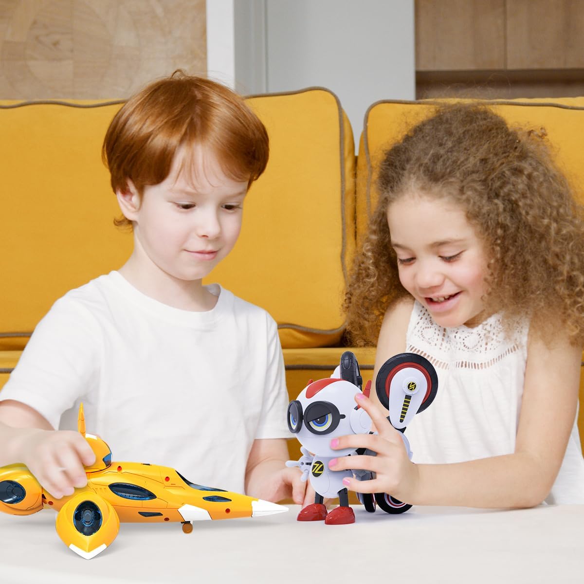 Alien Turn into Robot – Juguetes para niños, figuras de guerrero de transformación de naves espaciales de 10 pulgadas, juguetes transformables,