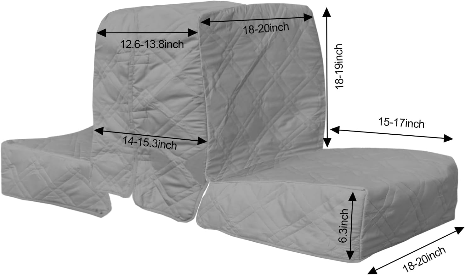 Fundas de asiento de barco, fundas de repuesto para asiento de barco, tela de microfibra suave, 100% impermeables para asientos dañados (2 juegos